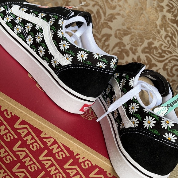Vans Comfycush Old Skool Scribble Flower DaisyBlkM - Picture 15 of 16